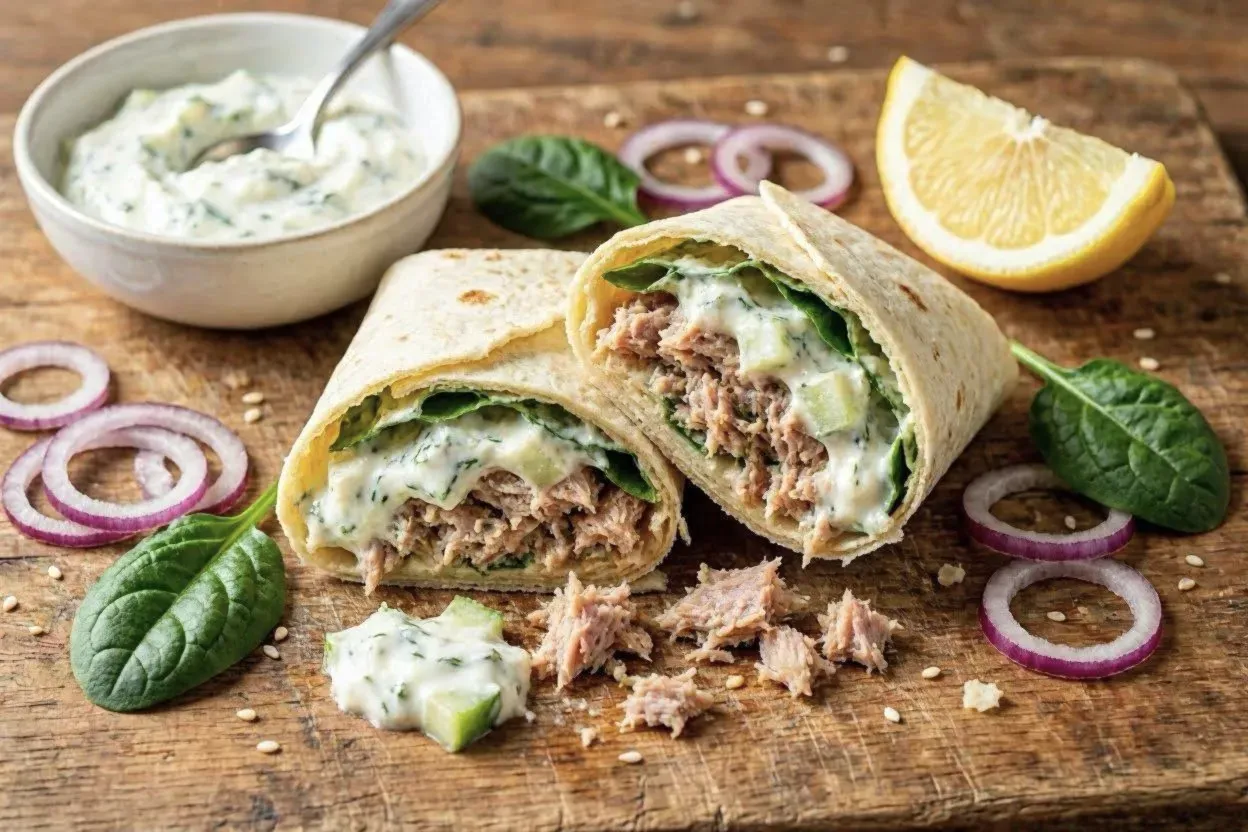 Recette : Wrap Fraîcheur au Thon et Tzatziki Maison